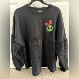 Universal Black Fuzzy Spirit Jersey with Grinch Design